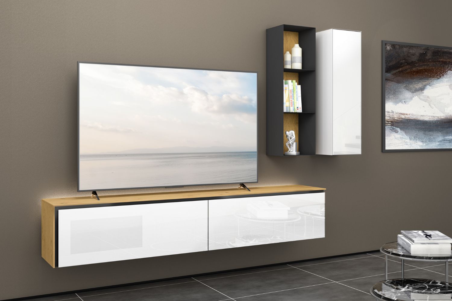 Zwevend TV meubel Munari | MMW 200V wit